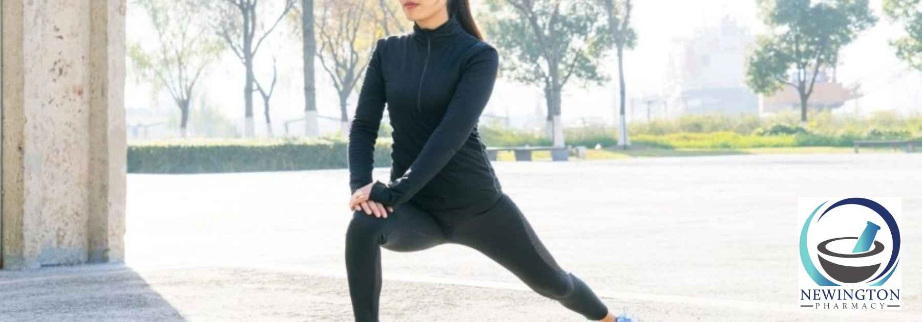 woman doing yoga outside