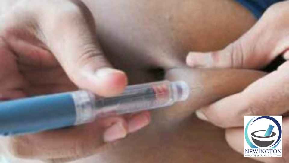 person using weight loss injection