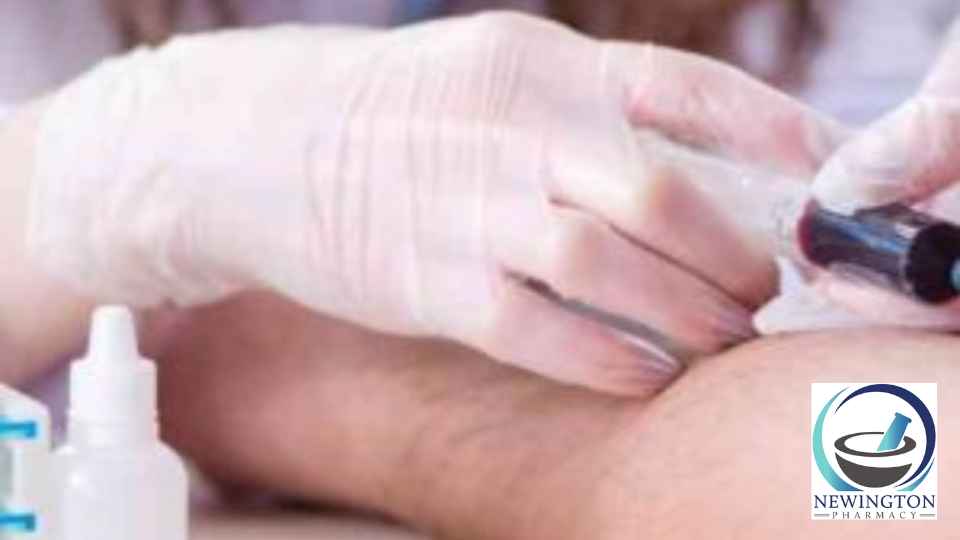 close-up of person receiving blood test