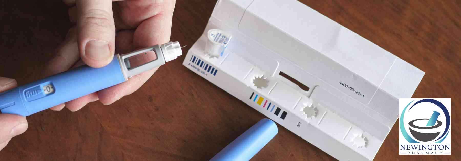 person removing weight loss injection from packaging