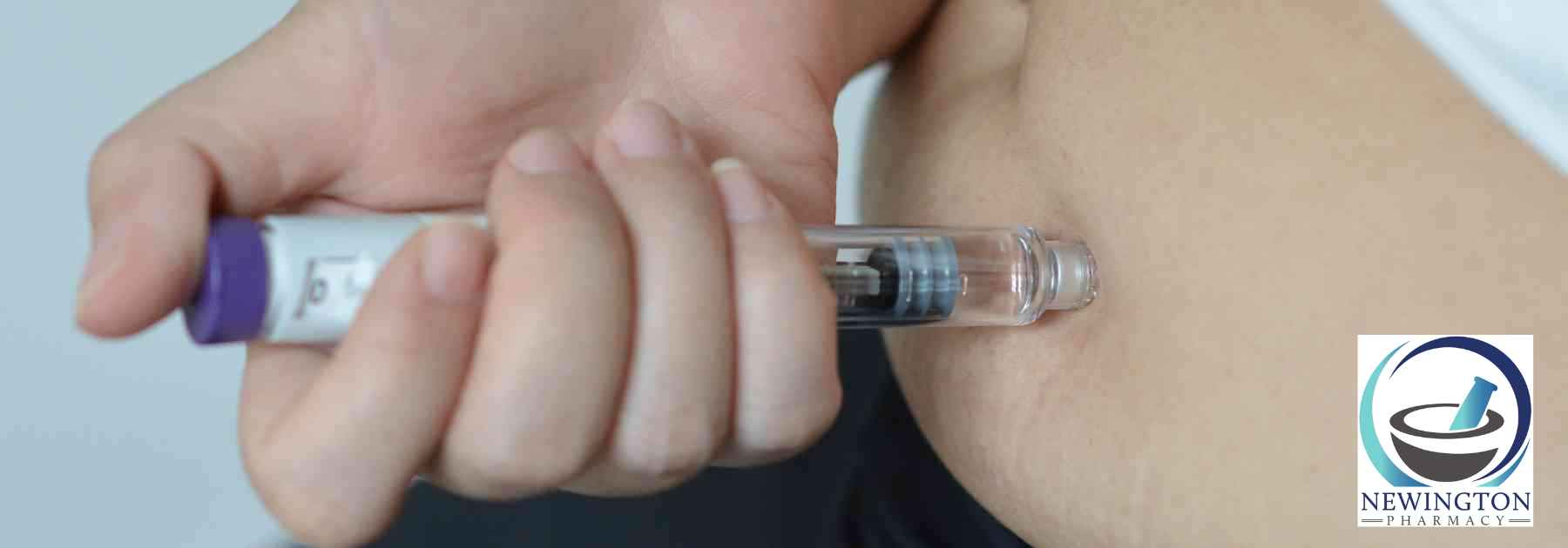 person using weight loss injection