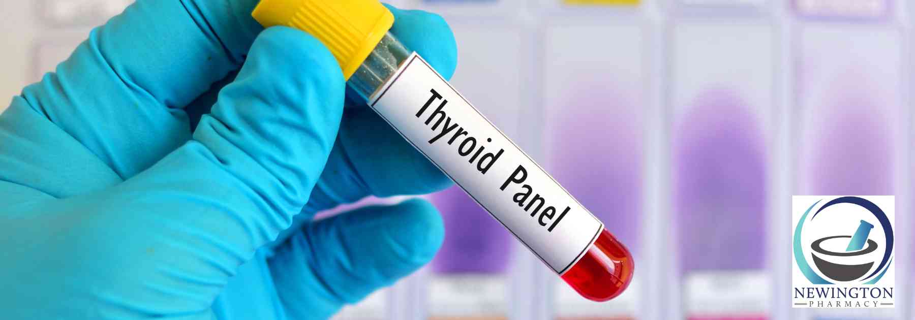 person holding blood test labelled thyroid panel