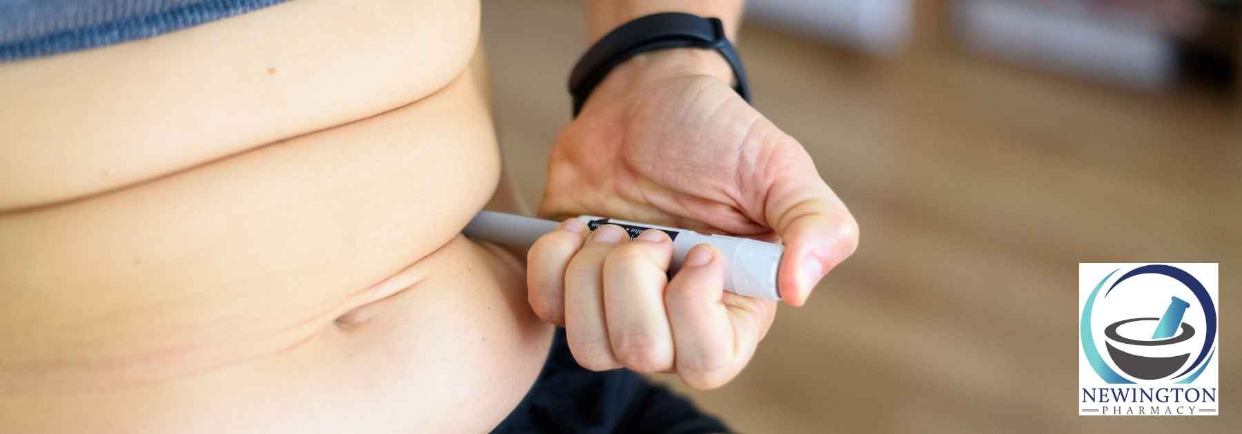 person in workout gear using weight loss injection
